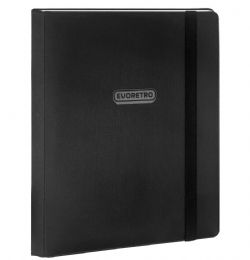 CARTABLE DE CARTES - PORTFOLIO NOIR EVORETRO AVEC ÉLASTIQUE 9PKT POUR 360 CARTES À COLLECTIONNER